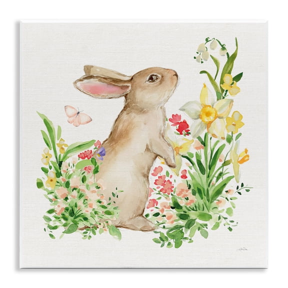 Stupell Industries Spring Celebration Rabbit Wall Plaque Art, design by Katrina Pete, 12 x 12
