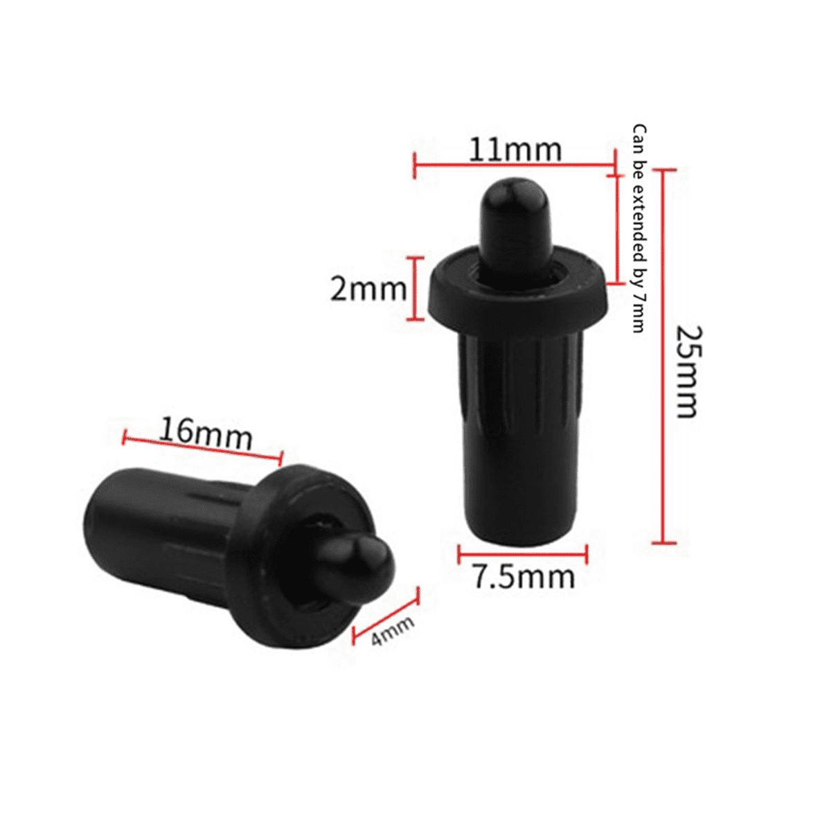 Spring Center Shaft Connector Door Pin Partition Pin Black Plastic Iron ...