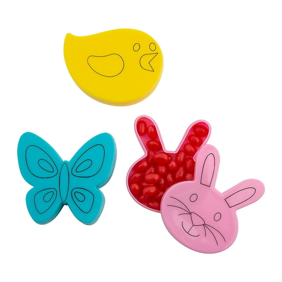 Spring Character-Shaped Favor Containers - 12 Pieces