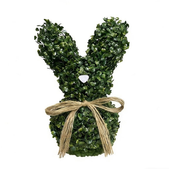 Spring Charming Faux Bunny Topiary Tree Green Decor for Home Office Without Basket