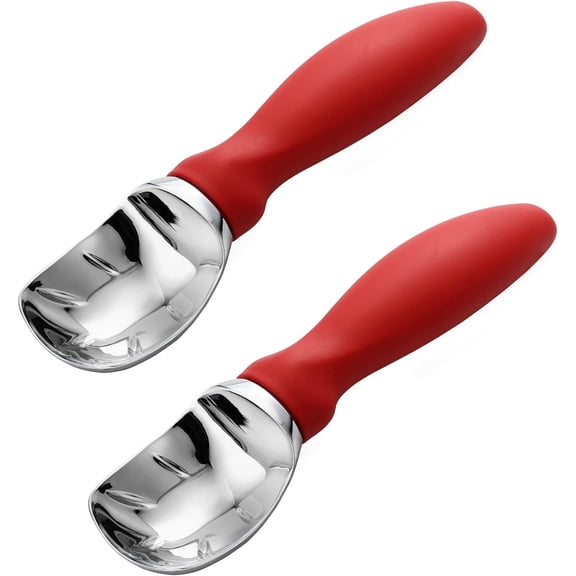 Spring Chef Ice Cream Scoop with Comfortable Handle, Black