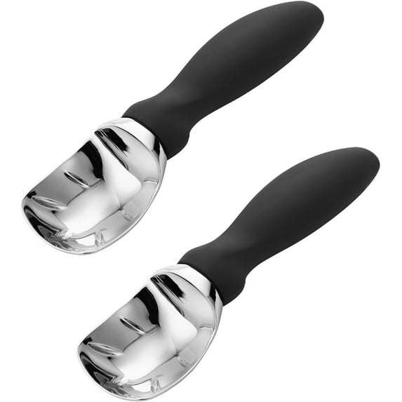 Spring Chef Ice Cream Scoop with Comfortable Handle, Black