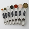 thumbnail image 1 of Spring Chef Magnetic Measuring Spoons Set, Dual Sided, Stainless Steel, Fits in Spice Jars, Black, Set of 8, 1 of 9