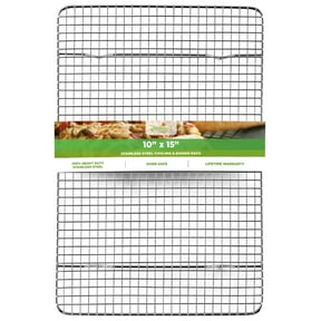 Spring Chef Oven Safe, Heavy Duty Stainless Steel Baking Rack & Cooling Rack, 10 x 15 inches Fits Jelly Roll Pan