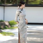 Spring Cheongsam Republic of Girl Temperament Young Style Retro Medium Length Modified Lace Dress Vintage Dress Qipao