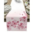 thumbnail image 1 of Spring Cherry Blossom Branch Pink Flower Linen Table Runner Dresser Scarf Table r Holiday Party Kitchen Dining Table r, 1 of 6