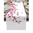 thumbnail image 1 of Spring Cherry Blossom Branch Pink Flower White Table Runner Home Wedding Table Mat Centerpieces Decoration Dining Tablecloth, 1 of 5