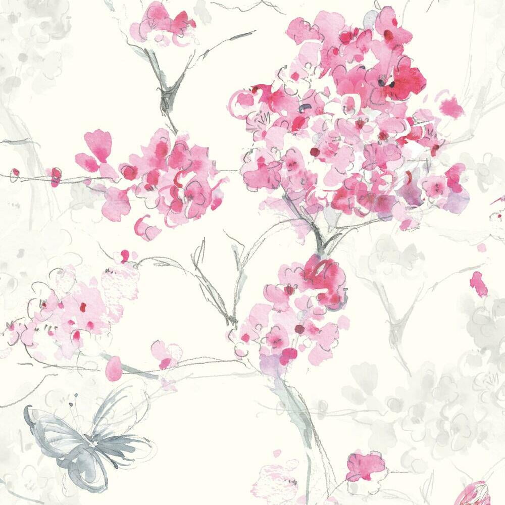 Spring Cherry Blossoms Peel and Stick Wallpaper