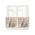 Spring Cherry Flower Bird Short Blackout Curtains 30 Inch Long,Rustic ...