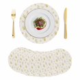 thumbnail image 1 of Spring Cherry Flowers Round 13 Inch Placemats Set of 8, Yellow Cherry Blossoms Floral Beige HeatResistant Non Slip Place Mats for Dining Table, Wipeable Braided Kitchen Table Mats for Housewarming, 1 of 9