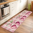 thumbnail image 1 of Spring Cherry Runner Rugs 2x6 ft Sweet Pink Plaid Linen Texture Washable Hallway Rugs Non-Slip Floor Mats Absorbent Carpet Bedside Runners for Bedroom Kitchen Bathroom Laundry Room, 1 of 9