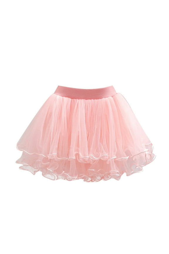 Spring Children's Mesh Skirt with Nailed Beads, Pengpeng A-Line Base Skirt for Girls – Lightweight, Four-Season Wearable Gift Skirt