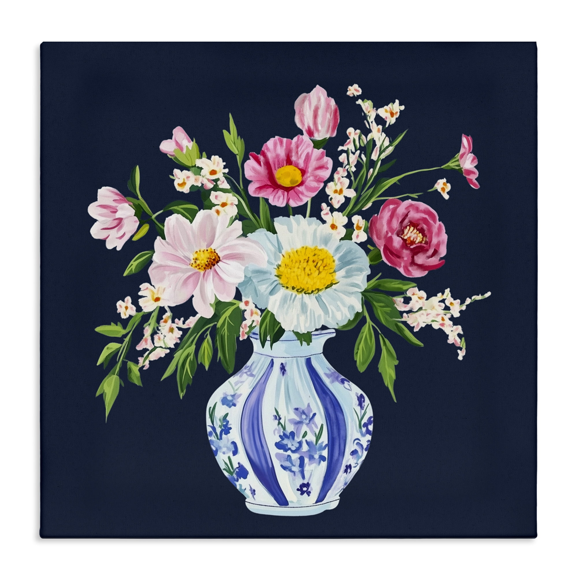 Spring Chinoiserie Vase Canvas Wall Art, design by Yen