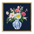 thumbnail image 1 of Stupell Industries Shabby Chic Spring Chinoiserie Vase Gold Floating Frame Canvas Art, 18 x 18, by Yen, 1 of 8