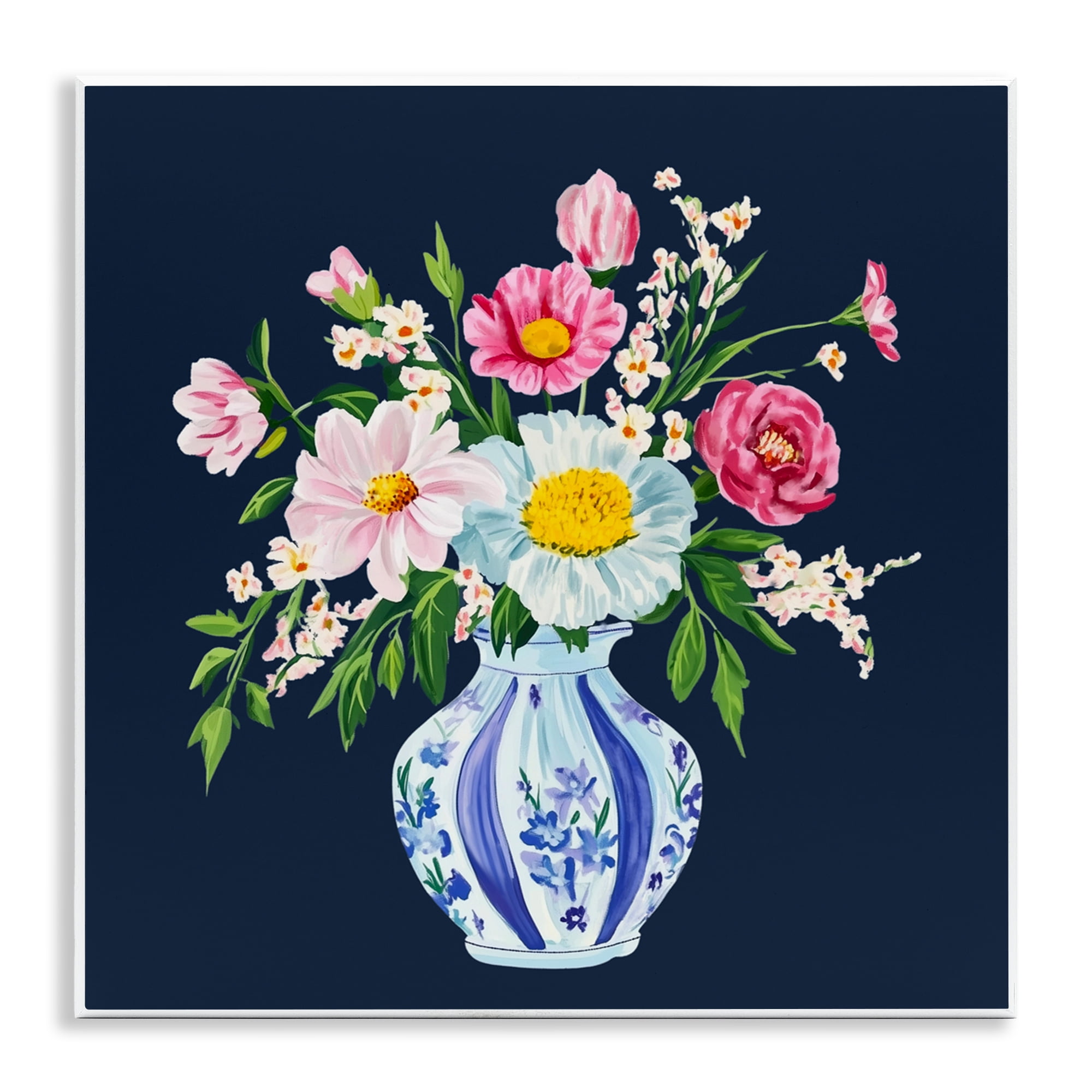 Spring Chinoiserie Vase Wall Plaque Art, design by Yen