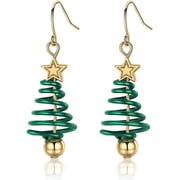 Spring Christmas Tree Earrings,Bell Christmas Tree Earrings,Creative Star Christmas Tree Earrings,Alloy Hollow Spring Pendant Christmas Tree Earrings
