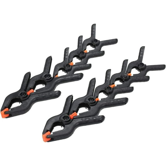 Spring Clamps 10pcs Nylon Toggle A Clamp Clip Tips DIY Tool Set for Photography Studio Plate DIY Lighting Background Woodworking Gluing (6 X 2 inch + 4 X 3 inch)