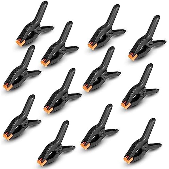 Spring Clamps 12 Pack, 3.5 inch Spring Clips for Crafts & Professional Backdrop Clips, Heavy Duty Plastic Clamps for Woodworking$$Tools & Hardware Other