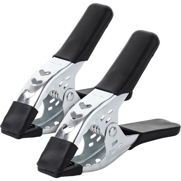 - Spring Clamps, 6 Inches, 2 Pack, PVC-Coated Tips, Heavy Duty Metal Spring Clamps, Backdrop Clips, 2.2 inch Jaw Opening for Crafts, Backdrop Stand, Woodworking, Photography Studios