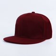 thumbnail image 1 of Spring Classic Retro Vintage Peak Hat Outdoor Sun Hat Adjustable Snapback Hat Baseball Flat Cap WINE RED, 1 of 8