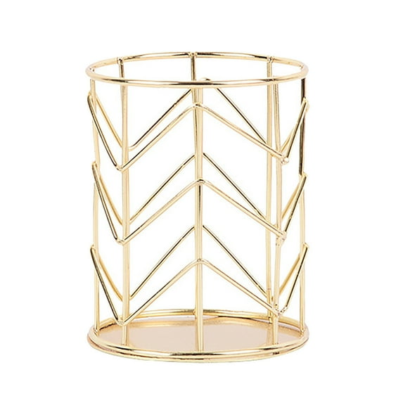 Spring Clearance! 1x Pen Holder Round Pen Pencil Holder Office Supplies Desk Organizer Iron Makeup Brush Tube