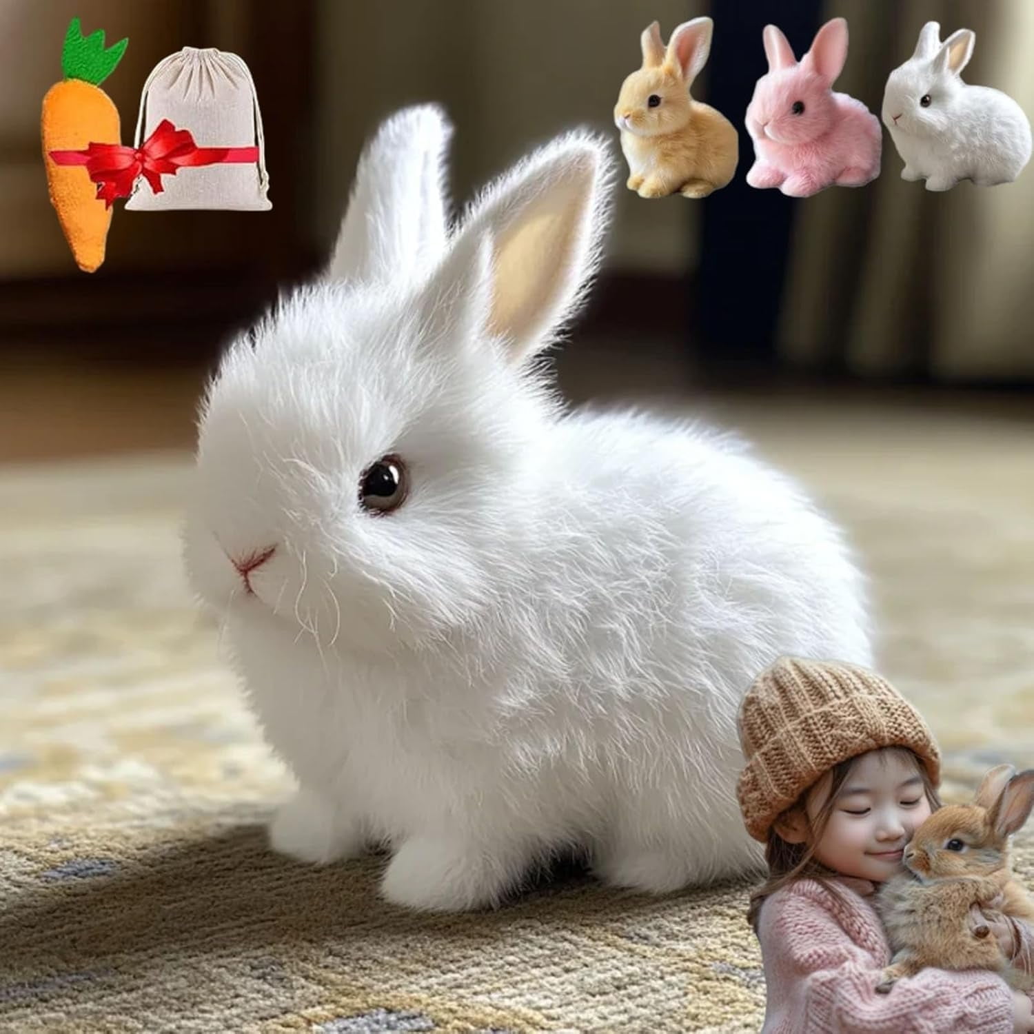 Spring Clearance Betterlife Bunny Realistic Bunny Toy, Robot Bunny Pet ...