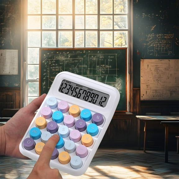 Spring Clearance! YZEGDCH 12 Digit Desk Calculator, Portable Pocket Basic Calculator with Big Soft Sensitive Button, S*tudents, Home and Office S*chool Use