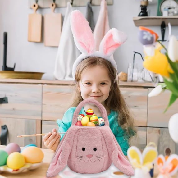 Spring Clearance! YZEGDCH Large Easter Basket Easter Gift Bags with Handles Easter Decorations for Easter Party Gifts