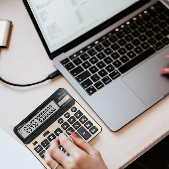 Spring Clearance! YZEGDCH Scientific Calculators, 12 Digit Office Calculators with Large LCD Display, Dual Power Solar & Battery, Standard Basic 4 Function Calculator for S*chool, Office, Home