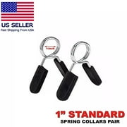 Spring Clip Collars for Weight Dumbbell Handles, Standard 1-inch Pair
