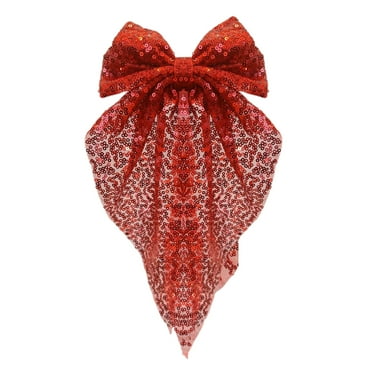 Spring Clip Glitter Layered Hair Bow Hair Pin Women Girls Sparkling Large Long Style Decorative Hairpin