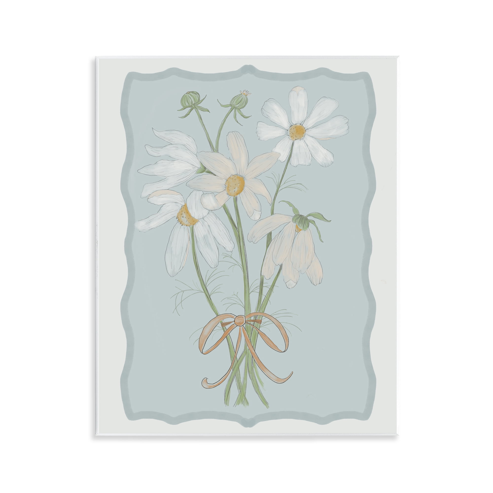 Spring Clippings Daisies Wall Plaque Art, design by Leslie Hermosa