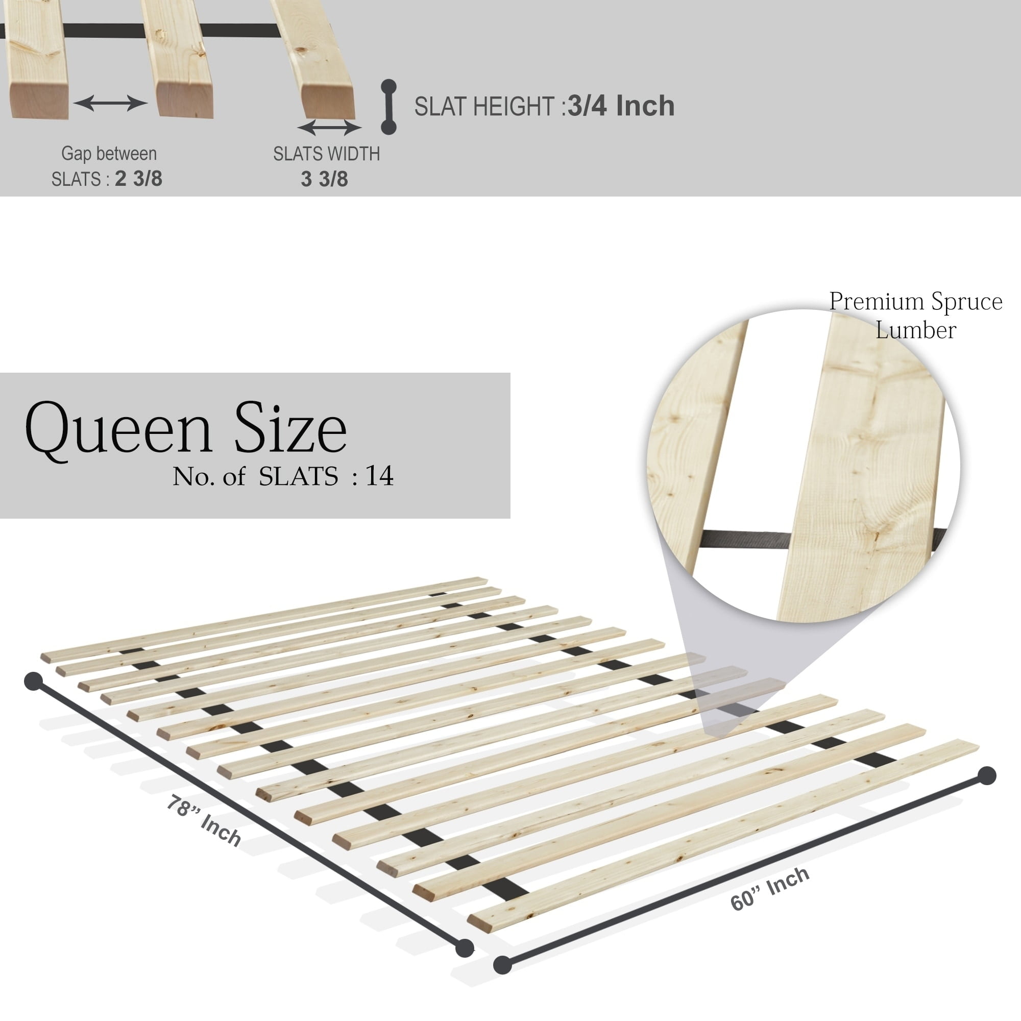60 inch bed slats deals