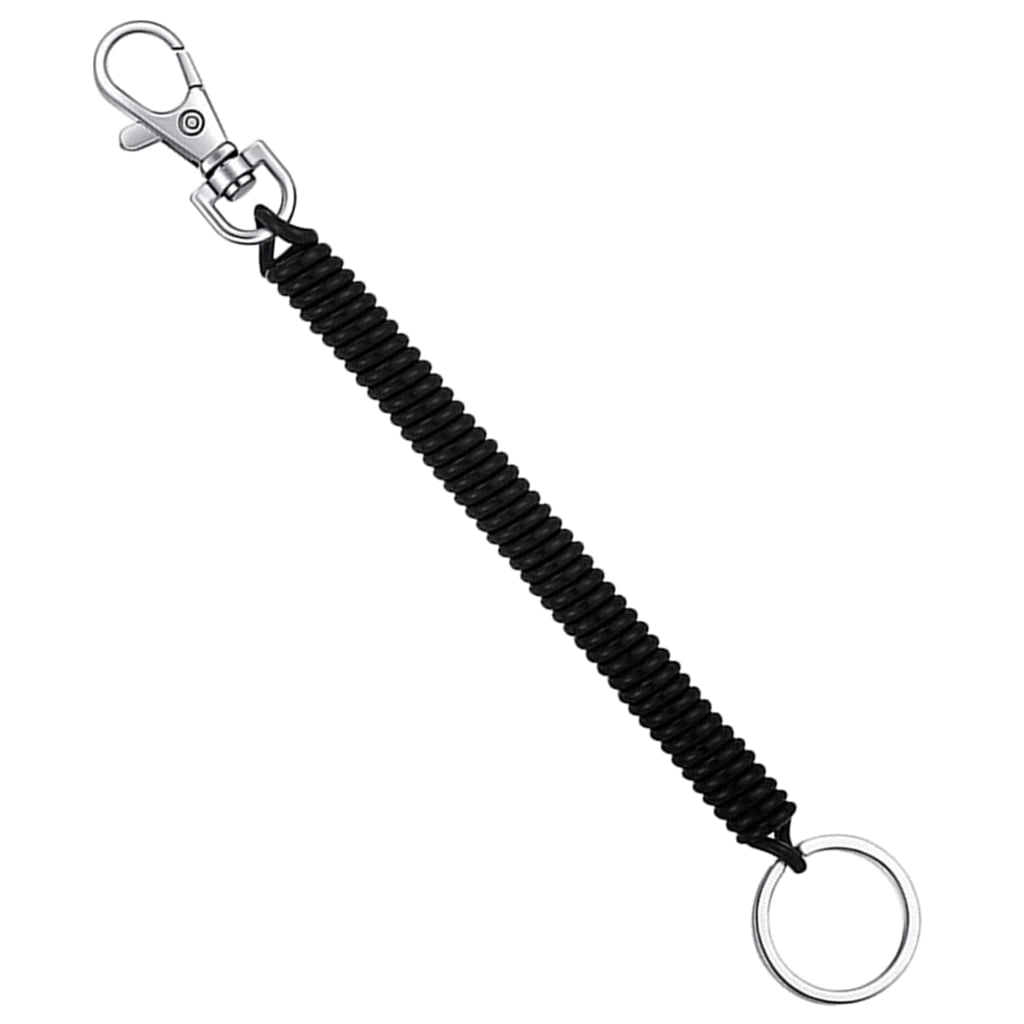 Spring Loaded Key Chain Spring Coil Stretchy Keychains Retractable Elastics Keychains Spirals ...