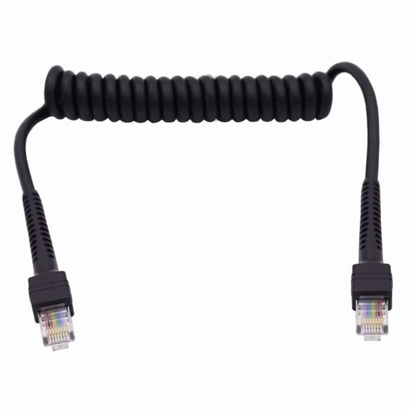 Spring Coiled RJ45 Ethernet Cord Cat6 Standard 8 Strands Fast Speed LAN Cable for Office and Home Use