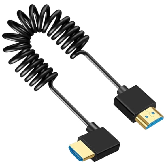 Spring Coiled UHD2.1 2.1 Cable 8K@60Hz Stable Signal Transmission Gold Plated Connectors for Gaming Consoles Projectors