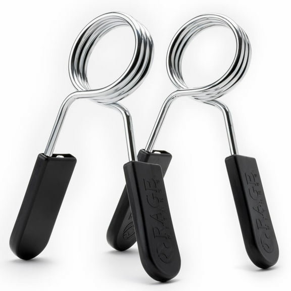 Spring Collars (PACK OF 2),Olympic Standard Barbell Clips,High Carbon 2” Diameter Spring Clips,Chrome Finish Barbell Clips,Essential Weightlifting Clips,Adjustable 2” Barbell Collar