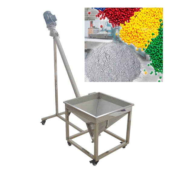 Spring Conveying Powder Feeder Machine Cylindrical Inclined Type Helical Portable 220V 750W