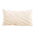 thumbnail image 1 of Spring Couch Throw Pillow Covers 12x20", Decorative Soft Plush Faux Wool Lumbar Neutral Accent Pillow Covers for Bed Sofa Living Room, White, 1 of 6