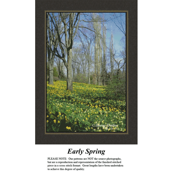 Spring Counted Cross Stitch Pattern | Early Spring (Pattern Only, You Provide The Floss and Fabric)