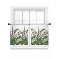 thumbnail image 1 of Spring Country Flower Sheer Curtains 2 Panels Set Pastoral Pink Floral Art Watercolor Plant Farm Sheer Window Curtains Light Filtering Rod Pocket Voile Drapes for Bedroom Living Room 52"x45", 1 of 8