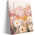 thumbnail image 1 of Spring Countryside Print Wall Art Mountain Cottage with Wildflowers and Greenery Canvas Painting Posters Room Aesthetic Decor Spring Easter Farmhouse Wall Decoration Large Frame wall art, 1 of 6