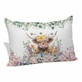 thumbnail image 1 of Spring Cow Floral Pillow Covers King, Green Eucalyptus Leaves Botanical Soft Brushed Microfiber Breathable Throw Pillow Covers, Decorative Pillowcase with Zipper for Couch Sofa Bedroom 20"x36", 1 of 9