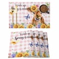 thumbnail image 1 of Spring Cow Placemats Set of 12 Summer Sunflower Botanical Pink Plaid Place Mats Indoor Wipeable Table Mats Washable Cloth Dining Table Placemats for Kitchen Holiday Party Home Decor 13x19 Inch, 1 of 9
