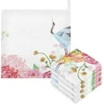 thumbnail image 1 of Spring Crane Bird Flowers Baby Muslin Washcloths Soft Absorbent Face Towel, 3 PCS Spring Floral Burp Cloths Cotton Bath Wipes Infant Wash Cloth for Newborn Boys Girls 12x12 inches, 1 of 6