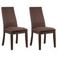 thumbnail image 1 of Spring Creek Upholstered Dining Chair Chocolate (Set of 2), 1 of 7