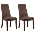 thumbnail image 1 of Spring Creek Upholstered Dining Chair Chocolate (Set of 2), 1 of 7
