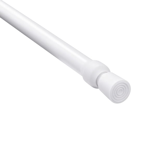 Spring Curtain Rod 23.6 to 43.3 in Adjustable, No Drilling Small Curtain Rod with Rod Holder Support for Kitchen Bathroom Window and Home Decor