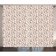 thumbnail image 1 of Ambesonne Spring Curtains 2 Panel Set, Graphic Tulip and Daisy, 108" x 84", Multicolor, 1 of 3