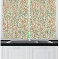 thumbnail image 1 of Spring Curtains 2 Panels Set, Rural Nature Inspired Pattern Different Small Flowers and Berries Garden Ornament, Window Drapes for Living Room Bedroom, 55W X 39L Inches, Multicolor, by Ambesonne, 1 of 2